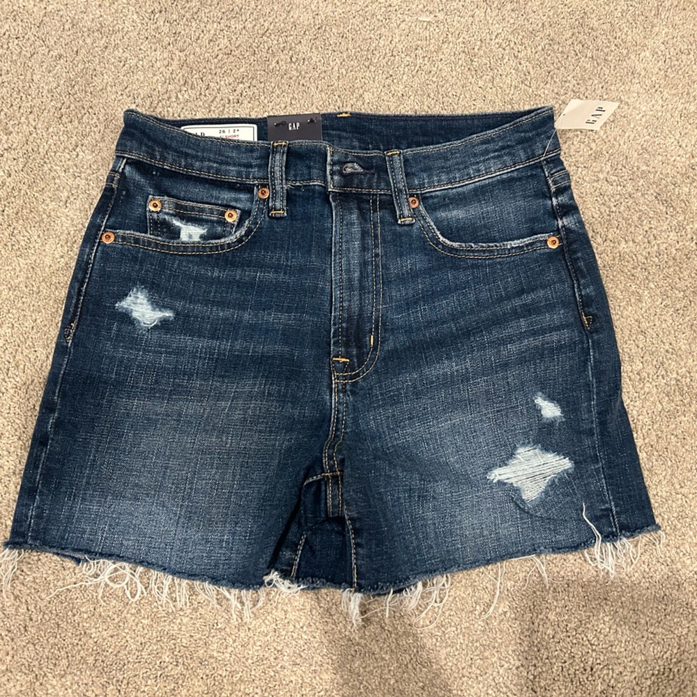 GAP Blue Jean Shorts Distressed Cut-Off Style